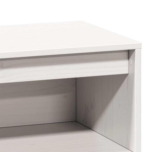 Højskab 89x34x116,5 cm massivt fyrretræ hvid