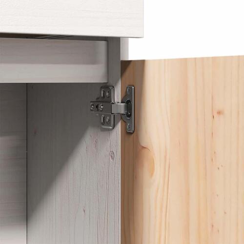 Højskab 89x34x116,5 cm massivt fyrretræ hvid