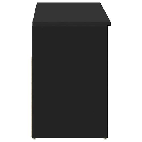 Skobænk 102x30,5x45 cm konstrueret træ sort