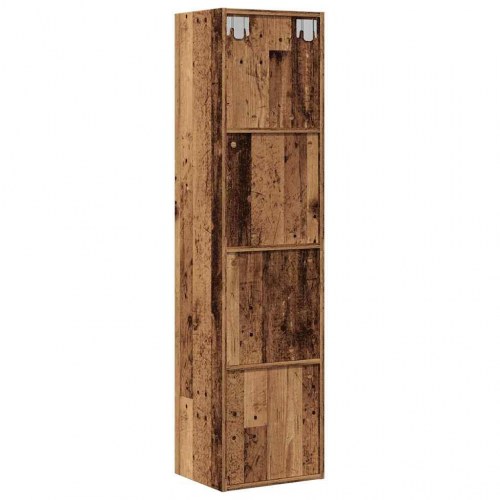 Bogreol / væghylde 36 × 30 × 143 cm - konstrueret træ, gammelt trælook