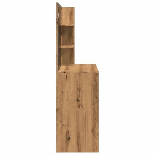 Makeupbord med spejl 74,5x40x141 cm kunsteg