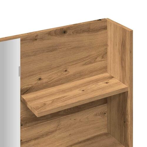 Makeupbord med spejl 74,5x40x141 cm kunsteg