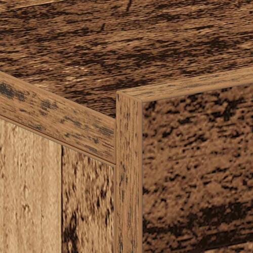 Væghængt natbord 40x32x15 cm konstrueret træ gammelt træ-look