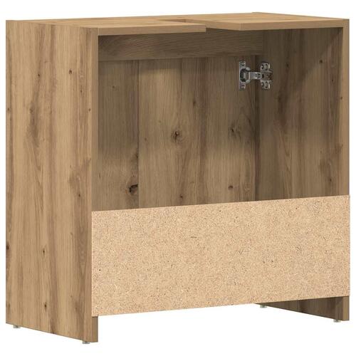 Underskab til badeværelse 60x33x60 cm konstrueret træ kunsteg