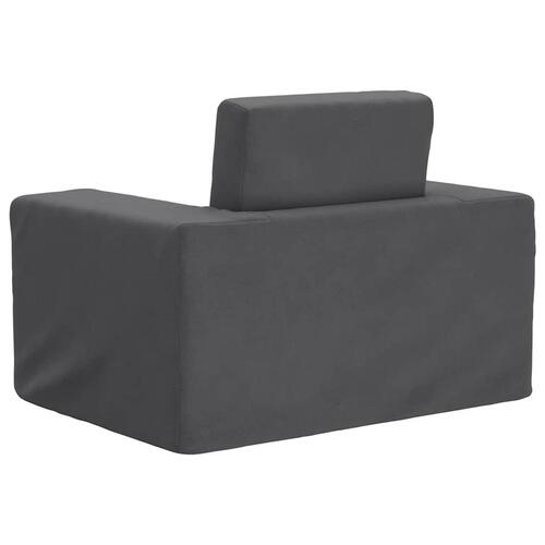 Sofaseng til børn blødt plys antracitgrå