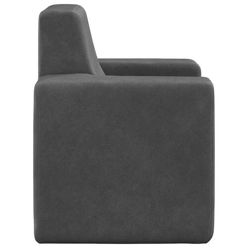 Sofa til børn blødt plys antracitgrå