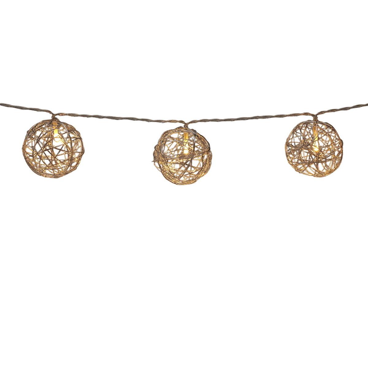 Lifetime LED guirlande - Sølvfarvede julekugler, varm hvid