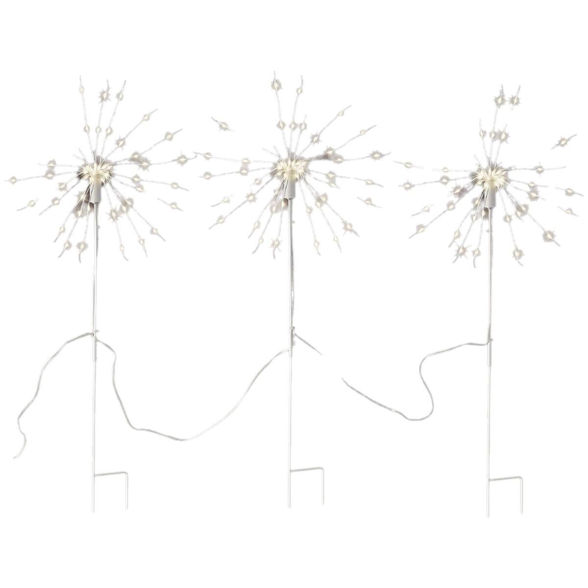 Lumineo julelys dekoration med timer, varm hvid, 180 LED, 45 cm