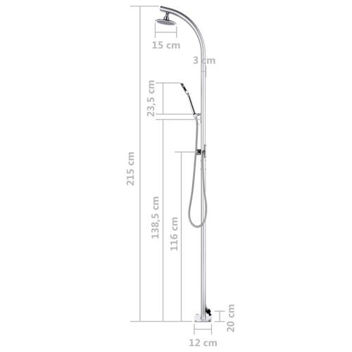 Havebruser 215 cm aluminium