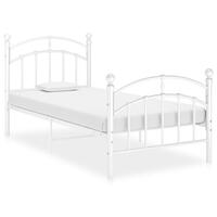Sengestel 100x200 cm metal hvid