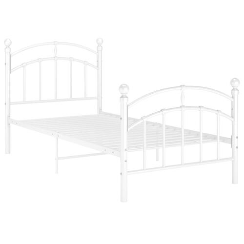Sengestel 100x200 cm metal hvid