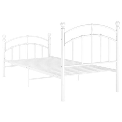 Sengestel 100x200 cm metal hvid