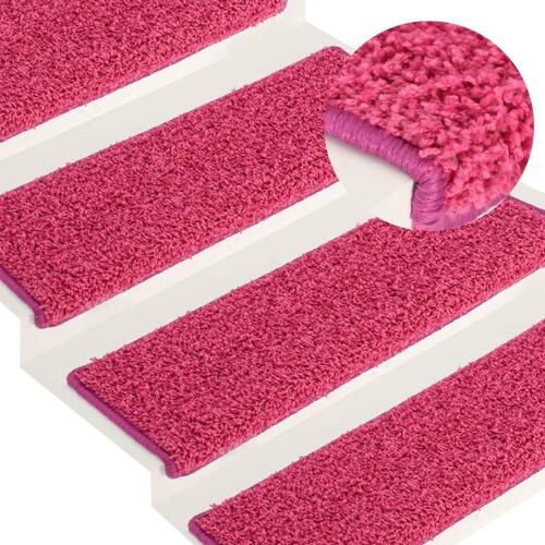 15 stk. trappemåtter 65x21x4 cm pink