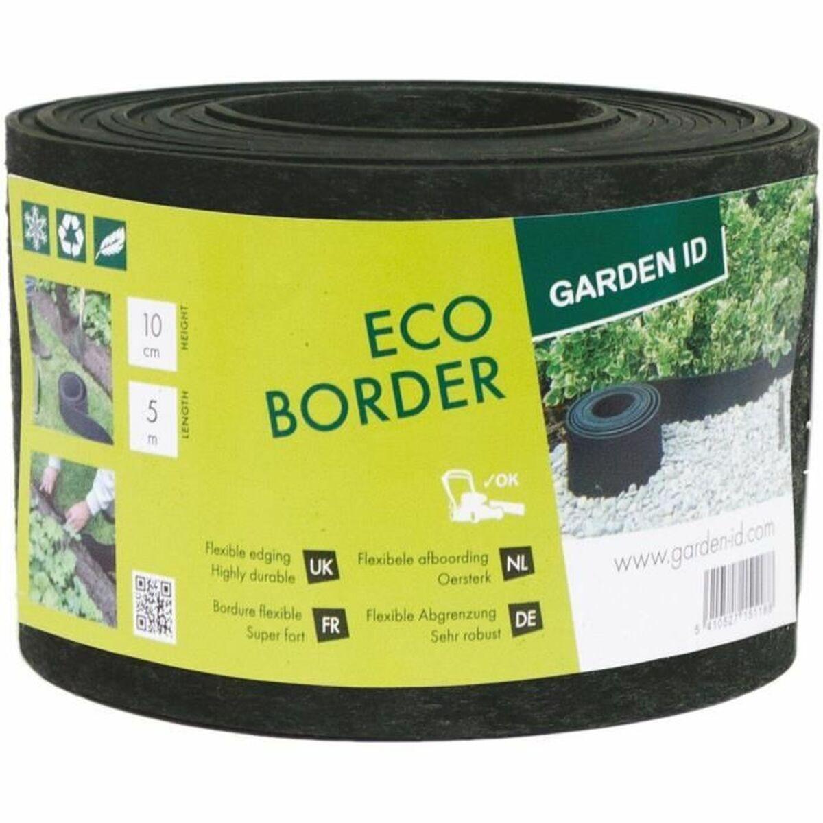 Garden ID Eco Border bedkant - sort, fleksibel 10 cm x 5 m