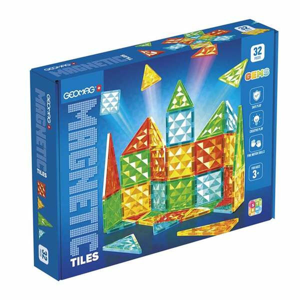Geomag Magnetic Tiles - Lærerigt byggesæt, 32 dele
