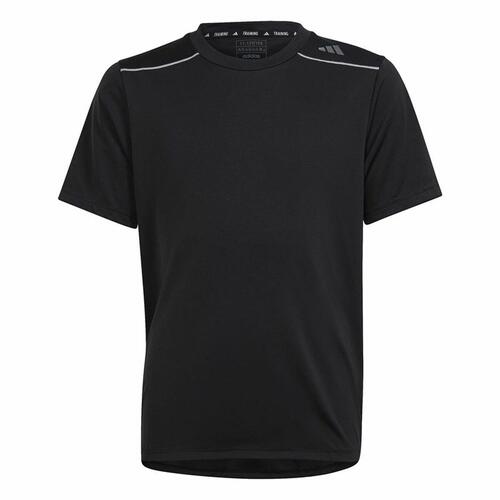 Børne Kortærmet T-shirt Adidas Aeroready Sort 9-10 år