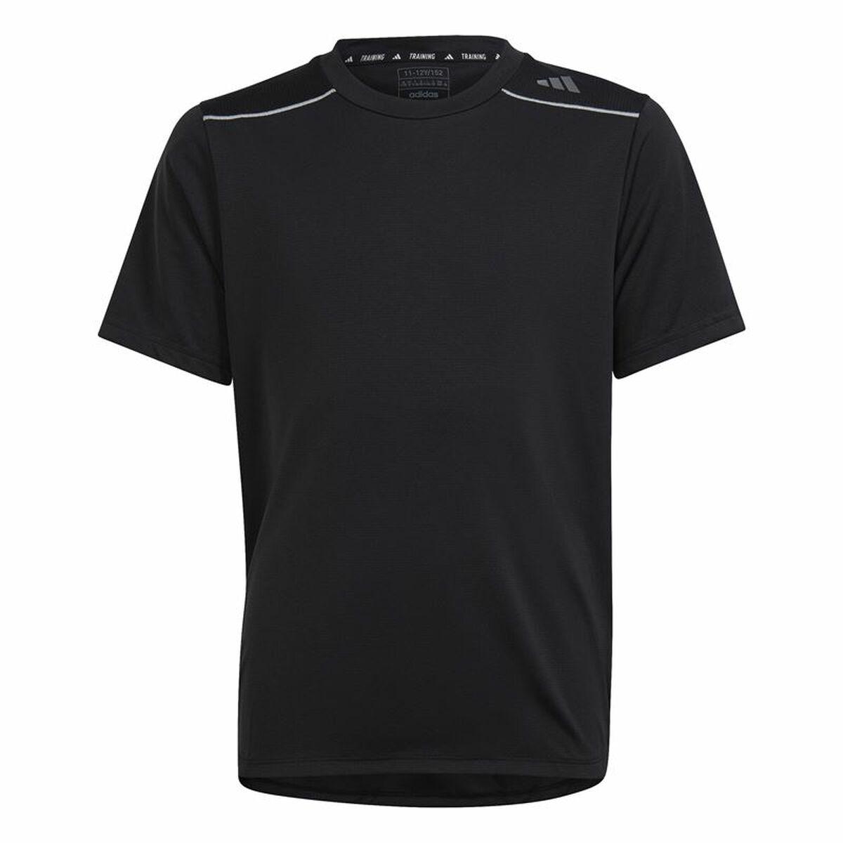 Børne Kortærmet T-shirt Adidas Aeroready Sort 9-10 år
