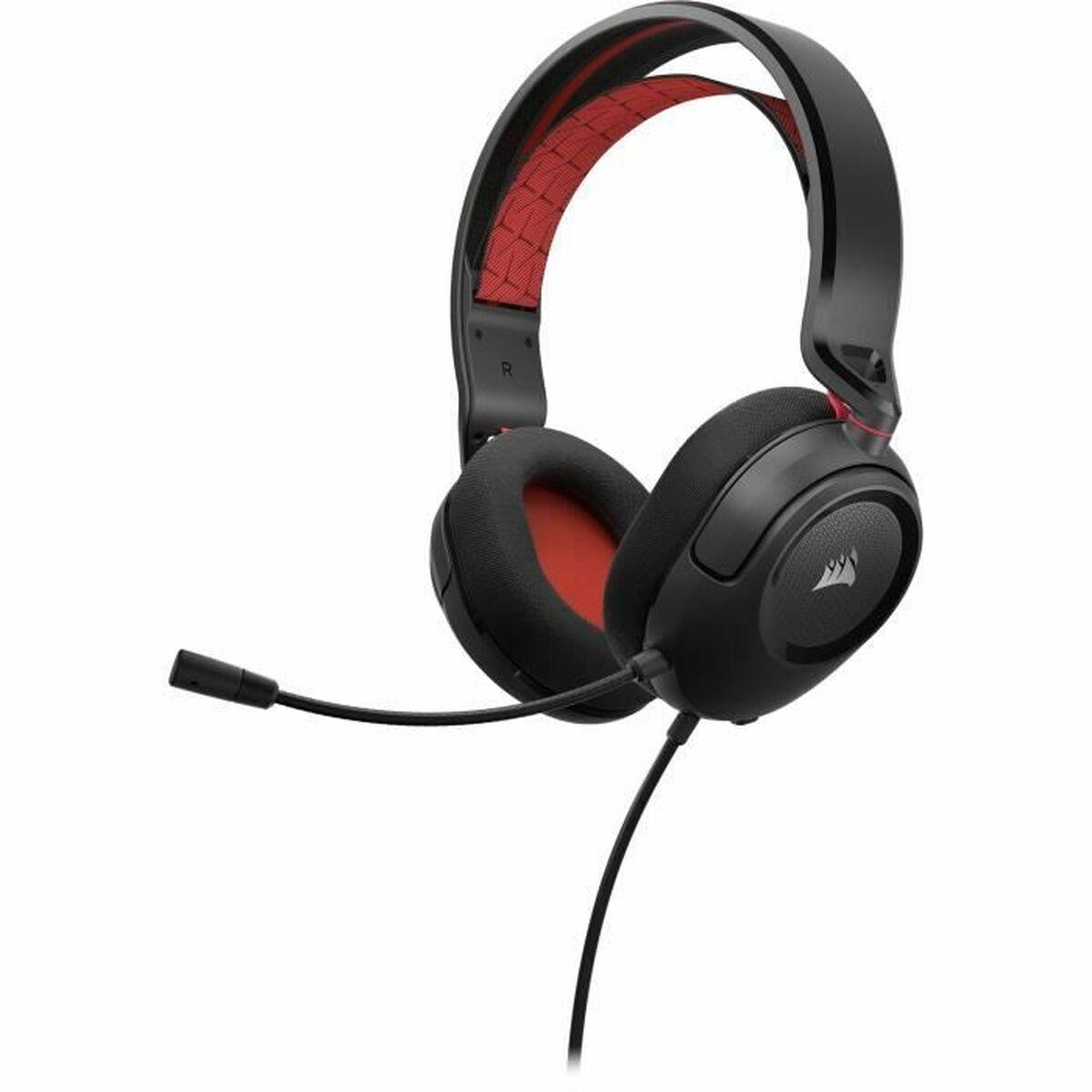 Corsair HS35 V2 gaming headset med mikrofon - rouge billede