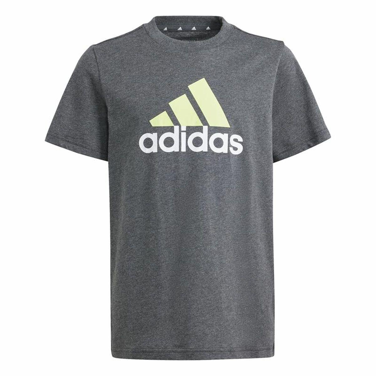 Børne Kortærmet T-shirt Adidas Essentials Big Logo Grå 7-8 år