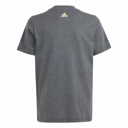 Børne Kortærmet T-shirt Adidas Essentials Big Logo Grå 15-16 år