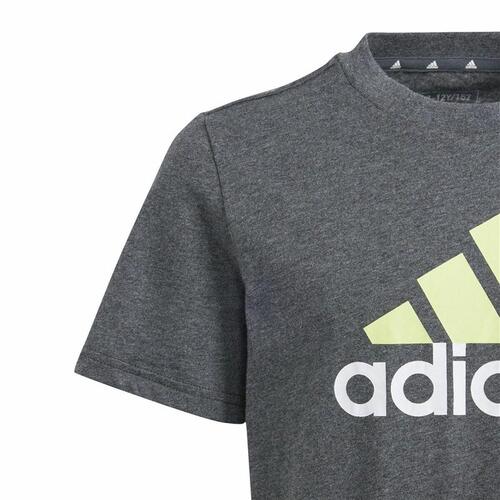 Børne Kortærmet T-shirt Adidas Essentials Big Logo Grå 15-16 år