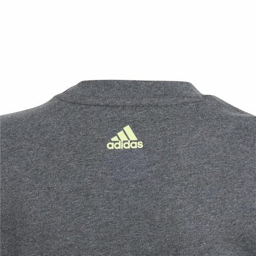 Børne Kortærmet T-shirt Adidas Essentials Big Logo Grå 15-16 år