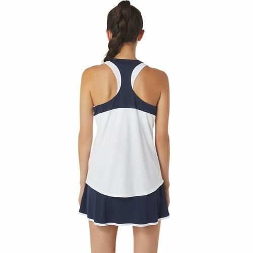 Kortærmet Sport T-shirt Asics Court Hvid Tovtrækning S