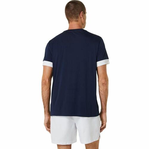 Kortærmet Sport T-shirt Asics Court Marineblå Tovtrækning S