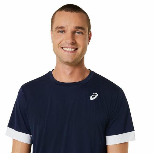 Kortærmet Sport T-shirt Asics Court Marineblå Tovtrækning S