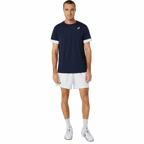 Kortærmet Sport T-shirt Asics Court Marineblå Tovtrækning S