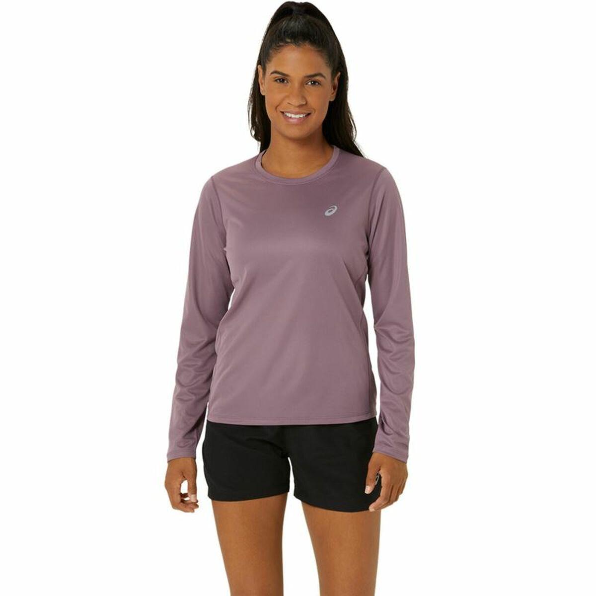 Asics Core LS Top dame - langærmet løbe-T-shirt, Pink Blomme, M