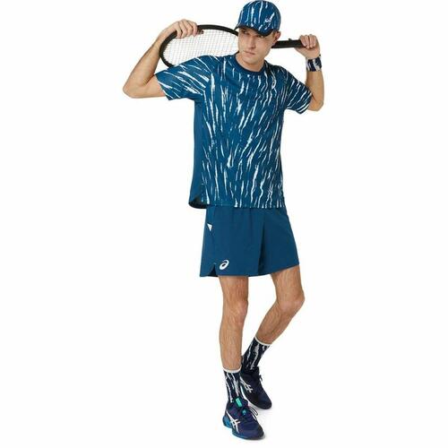 Kortærmet Sport T-shirt Asics Game Ss Top Blå Tovtrækning L