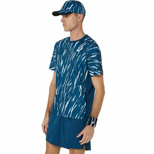 Kortærmet Sport T-shirt Asics Game Ss Top Blå Tovtrækning M