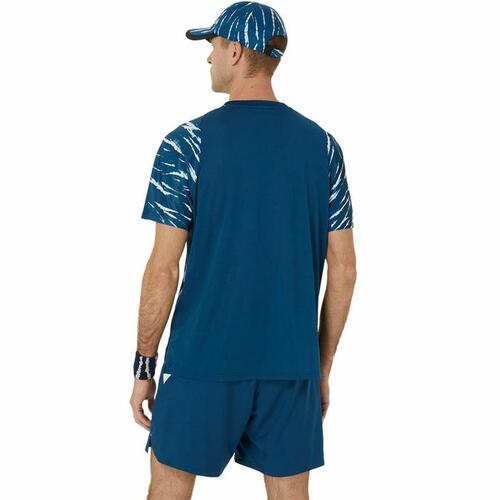 Kortærmet Sport T-shirt Asics Game Ss Top Blå Tovtrækning M