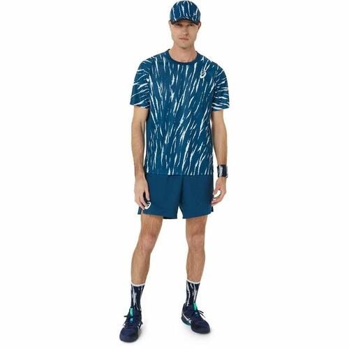 Kortærmet Sport T-shirt Asics Game Ss Top Blå Tovtrækning M