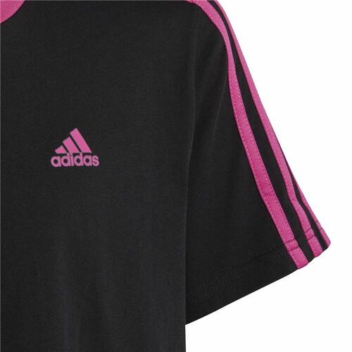 Børne Kortærmet T-shirt Adidas Essentials Sort 7-8 år