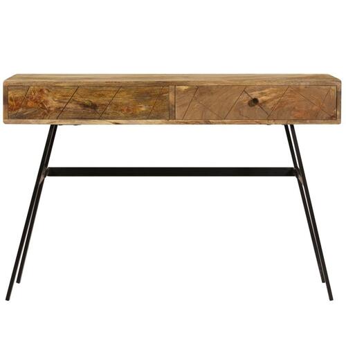 Skrivebord med skuffer massivt mangotræ 110 x 50 x 76 cm