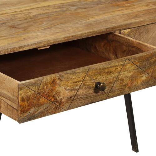 Skrivebord med skuffer massivt mangotræ 110 x 50 x 76 cm