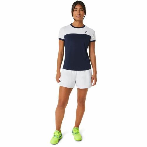 Kortærmet Sport T-shirt Asics Court Marineblå Tovtrækning S