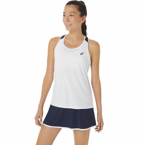 Kortærmet Sport T-shirt Asics Court Hvid Tovtrækning XS