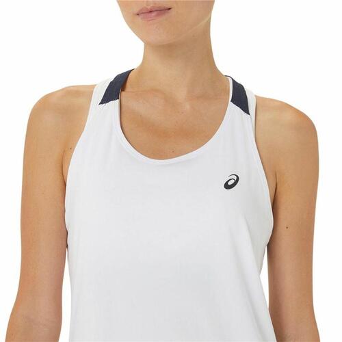 Kortærmet Sport T-shirt Asics Court Hvid Tovtrækning XS