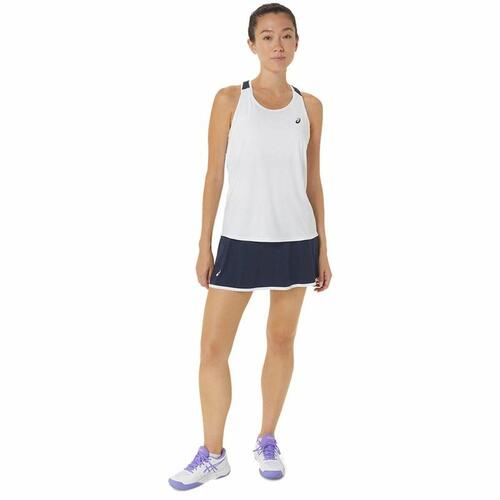Kortærmet Sport T-shirt Asics Court Hvid Tovtrækning XS