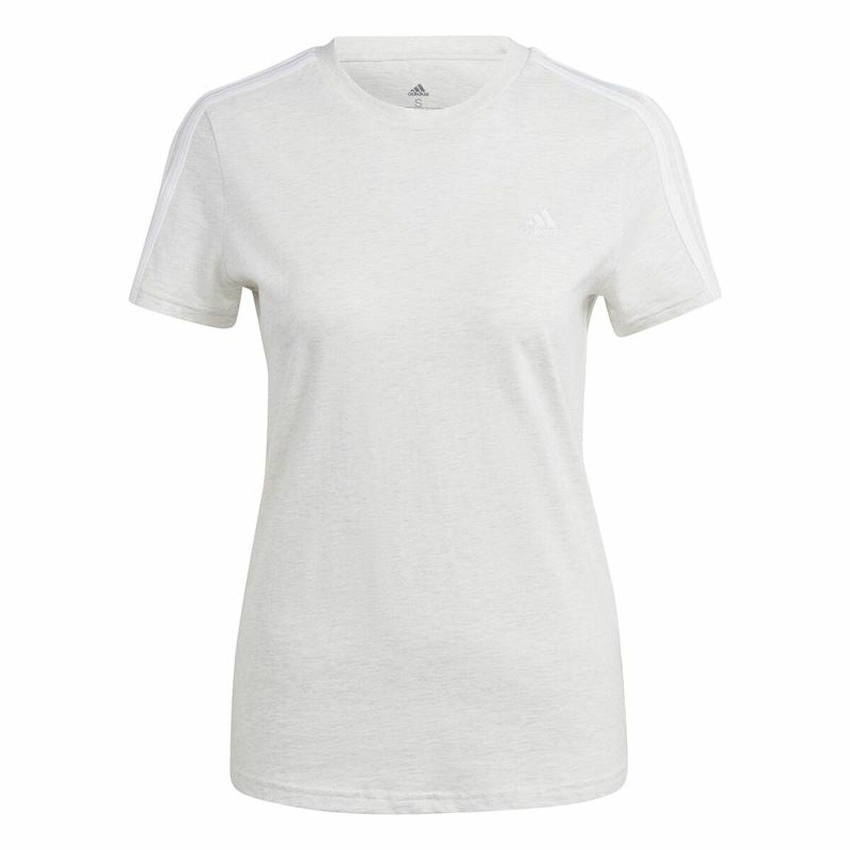 Kortærmet T-shirt til Kvinder Adidas 3S Hvid M