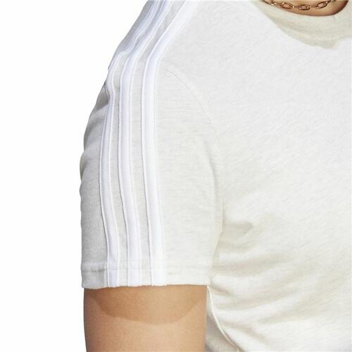 Kortærmet T-shirt til Kvinder Adidas 3S Hvid M