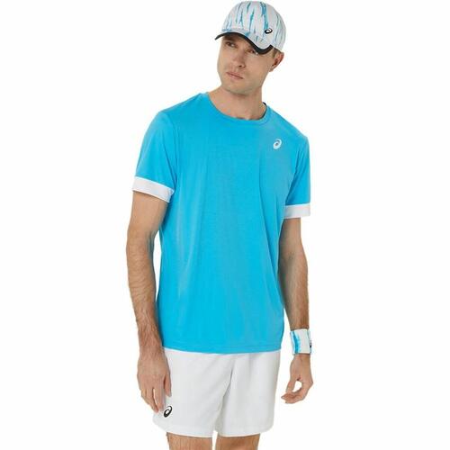 Kortærmet Sport T-shirt Asics Court Ss Top Himmelblå Tovtrækning S