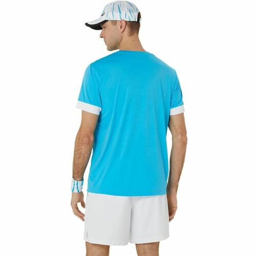 Kortærmet Sport T-shirt Asics Court Ss Top Himmelblå Tovtrækning S