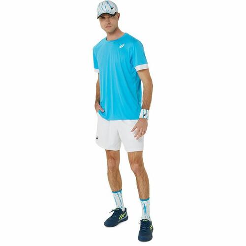 Kortærmet Sport T-shirt Asics Court Ss Top Himmelblå Tovtrækning S