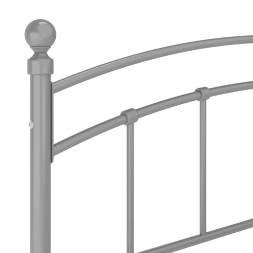 Sengestel 200x200 cm metal grå
