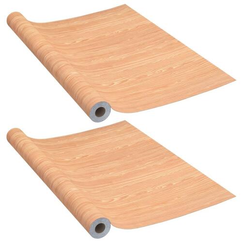Selvklæbende folie til døre 2 stk. 210x90 cm PVC ahorn