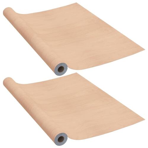 Selvklæbende folie til døre 2 stk. 210x90 cm PVC lys eg